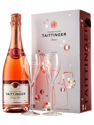 Taittinger Rose Diamant Glass Pack 750ml