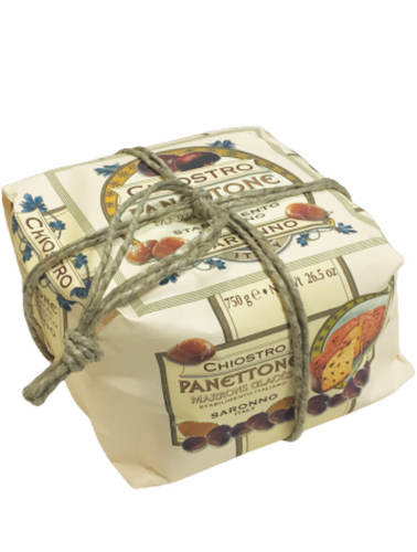 Chiostro di Saronno Panettone with marrons glaces  Hand-wrapped 750gr