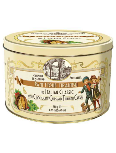 Chiostro di Saronno Panettone with Tiramisu Cream Metal tin